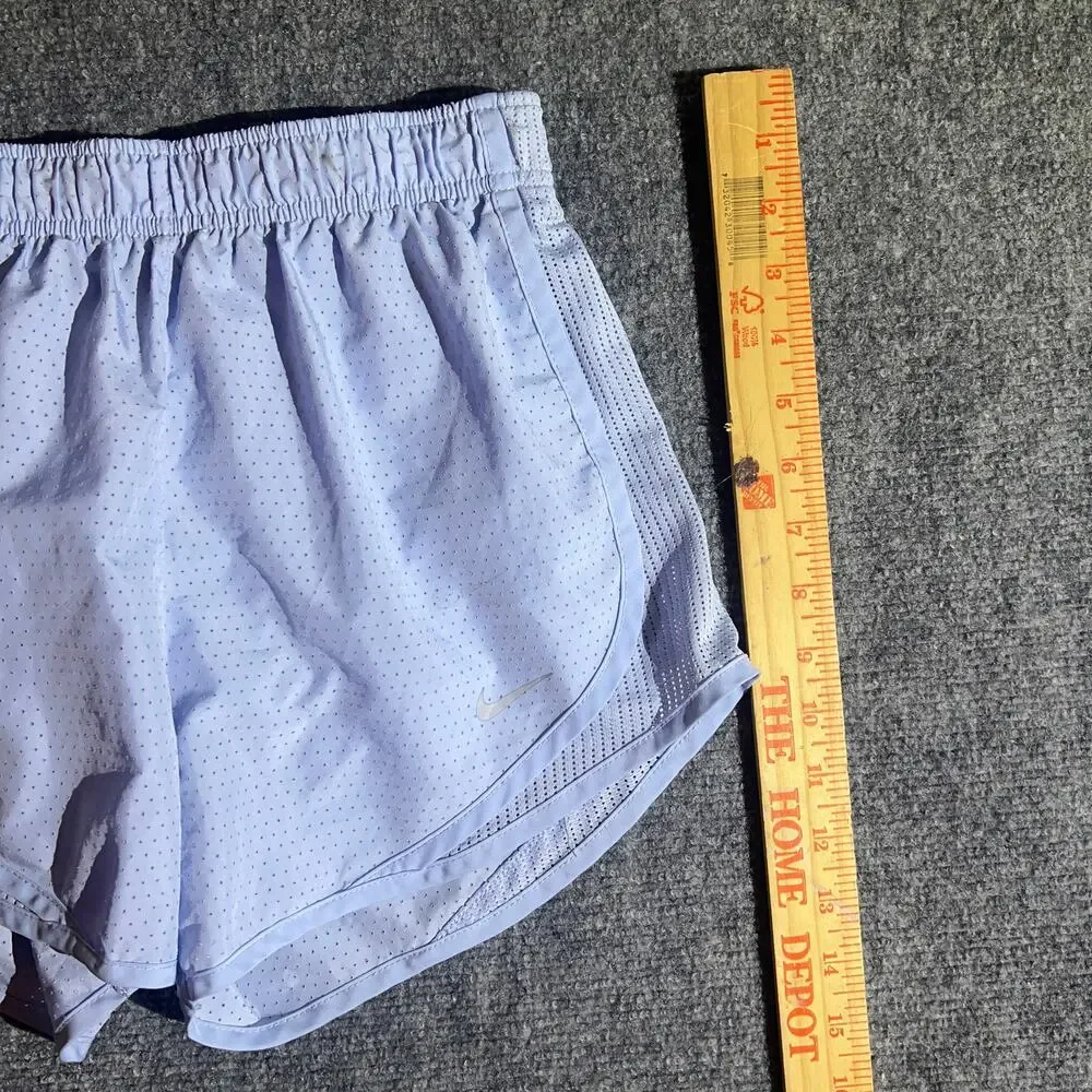 Nike Dri-Fit Womens Running Shorts Size XS Light Blue Periwinkle Mesh Activewear